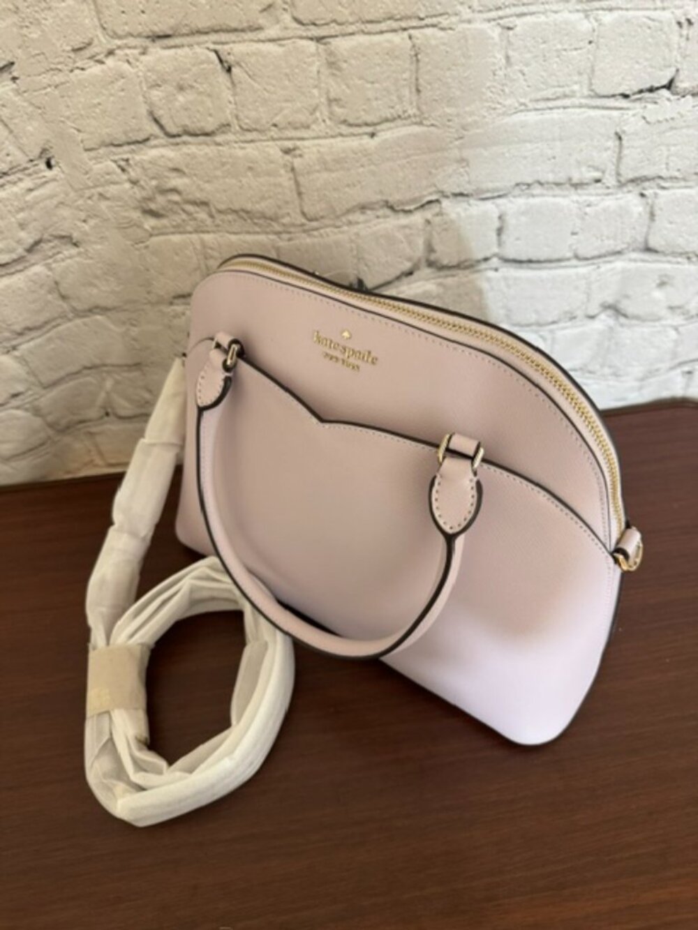 Kate Spade Payton Medium Dome Satchel Lilac Moon NWT Saffiano Leather